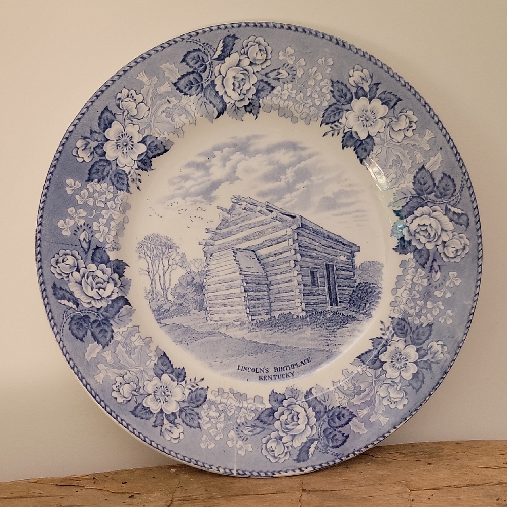 Alfred Meakin Old English Staffordshire Ware, Blue Floral Decorative Plate